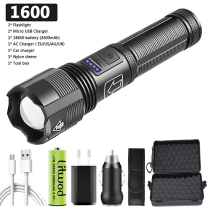 High-Quality XHP70.2 Tactical Hunting Led Flashlight