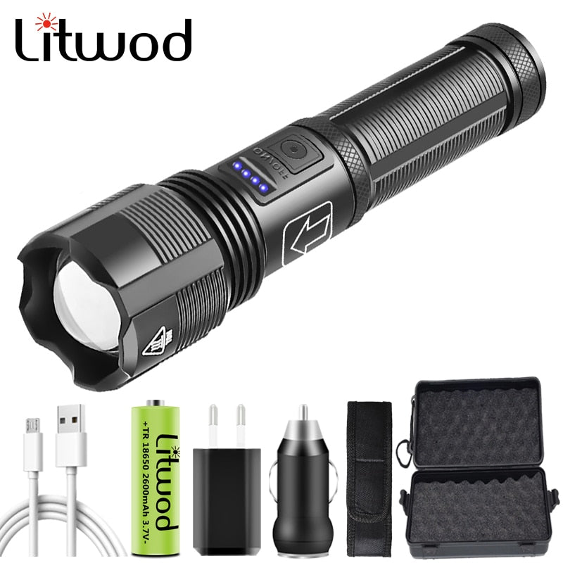 High-Quality XHP70.2 Tactical Hunting Led Flashlight